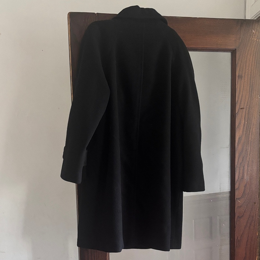 Saks Fifth Avenue Black Pea Coat - Picture 3 of 5